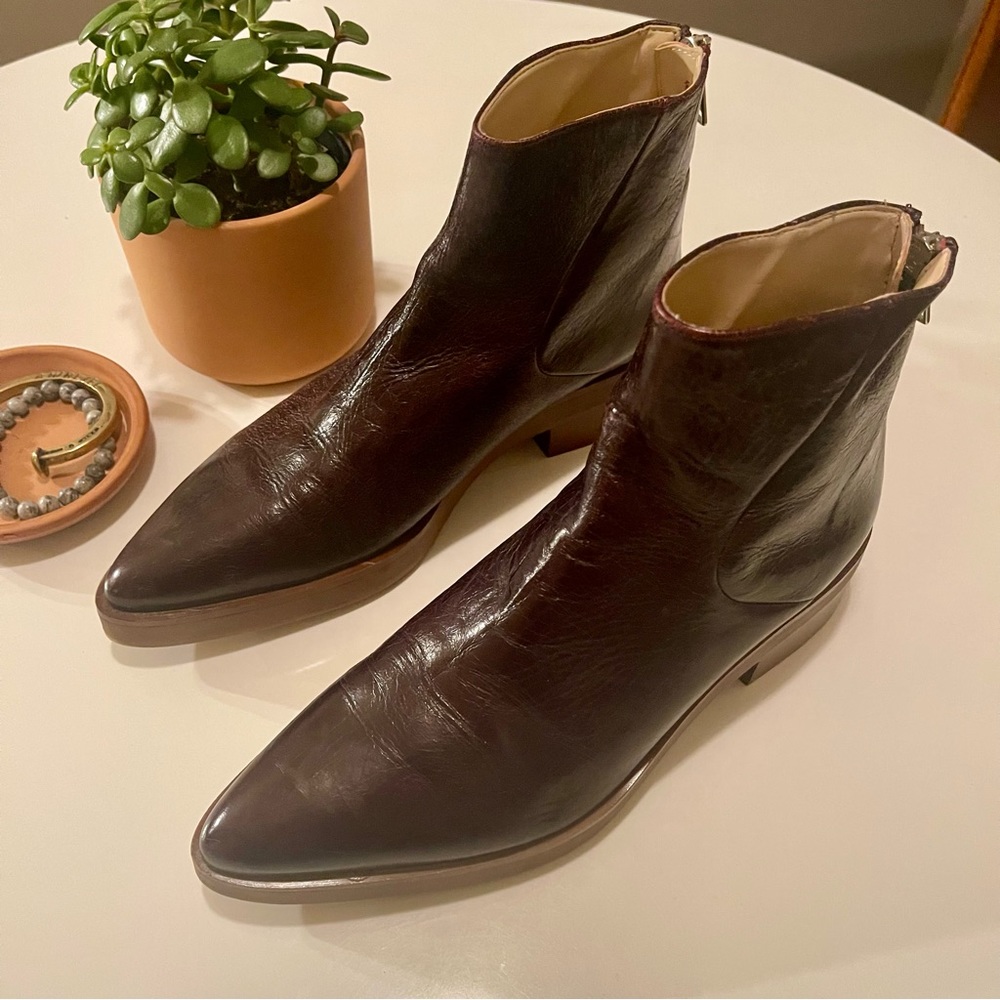 Zara zip up ankle boots